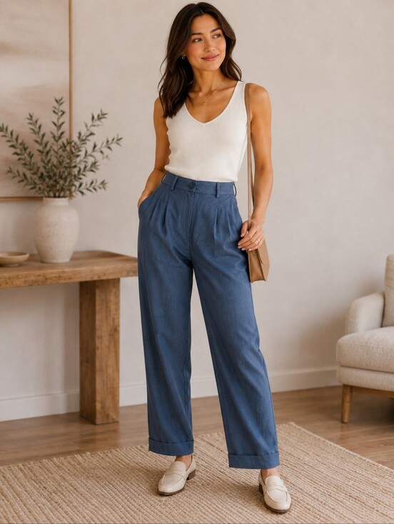 Kit and Ace Pants - Kit and Ace Pleated Tencel Trousers